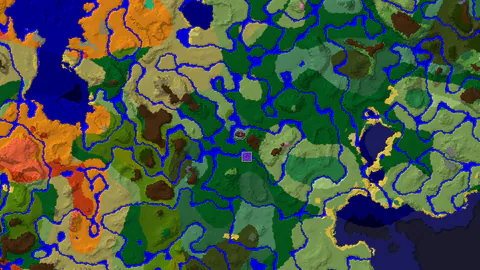 Five Biomes Near Spawn in Varied Birch Forests