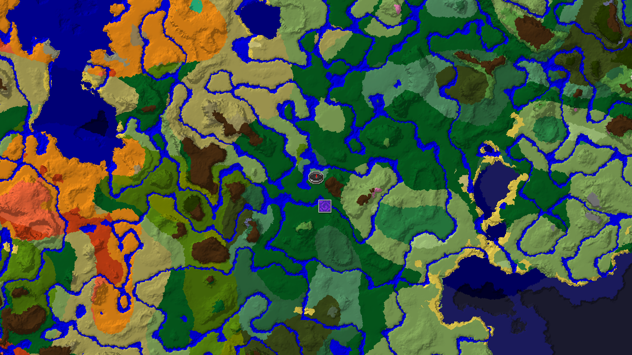 Five Biomes Near Spawn in Varied Birch Forests