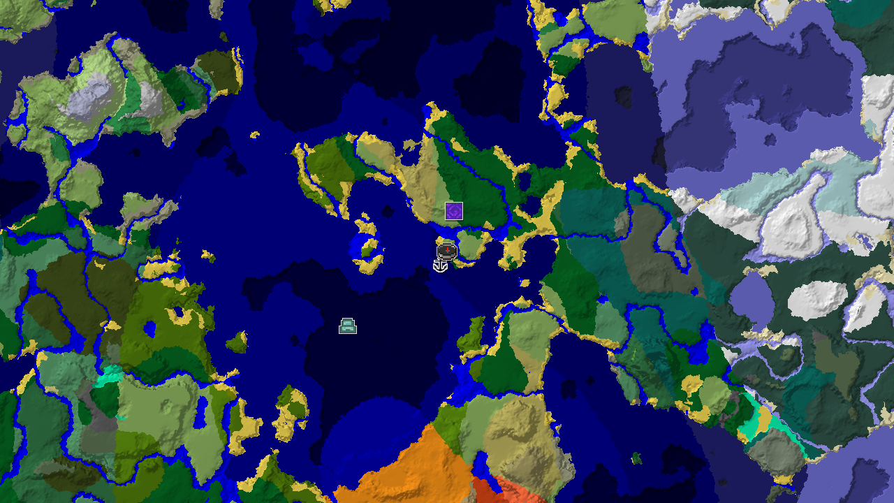 Ocean Monument and Jungle Islands Near a Coastal Spawn