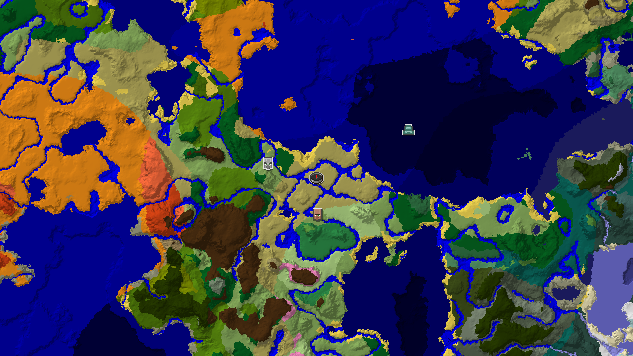 Waterside Village, Lush Biomes and Oceans Near Spawn