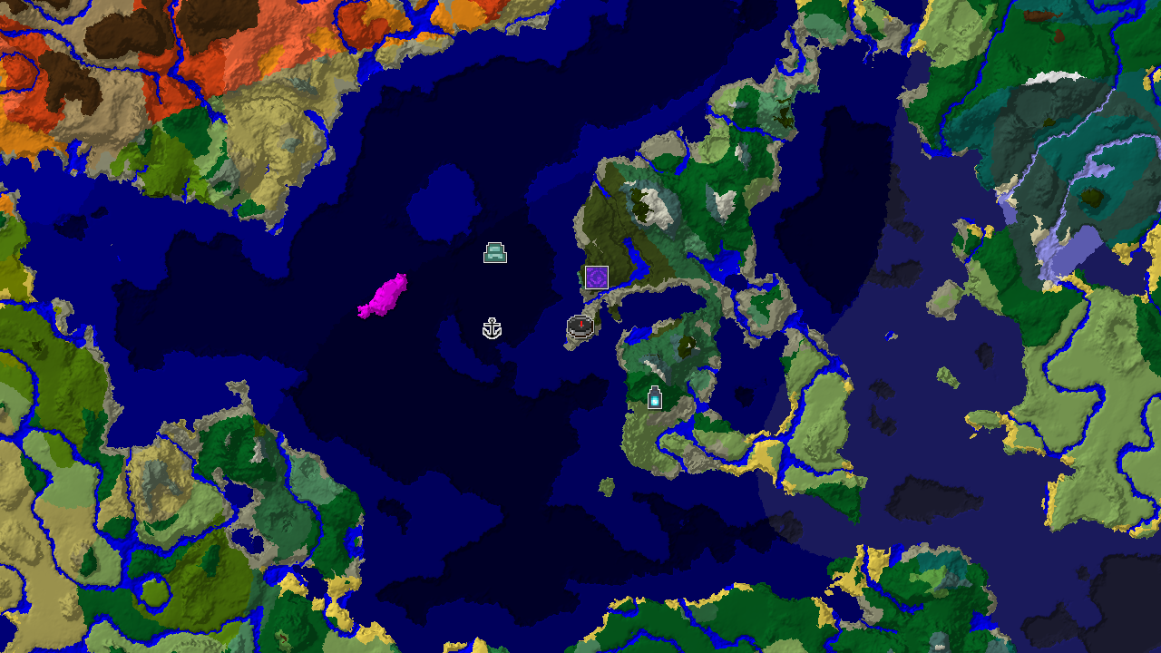 Spawn Near Ancient City, Ocean Monument, and Shipwreck