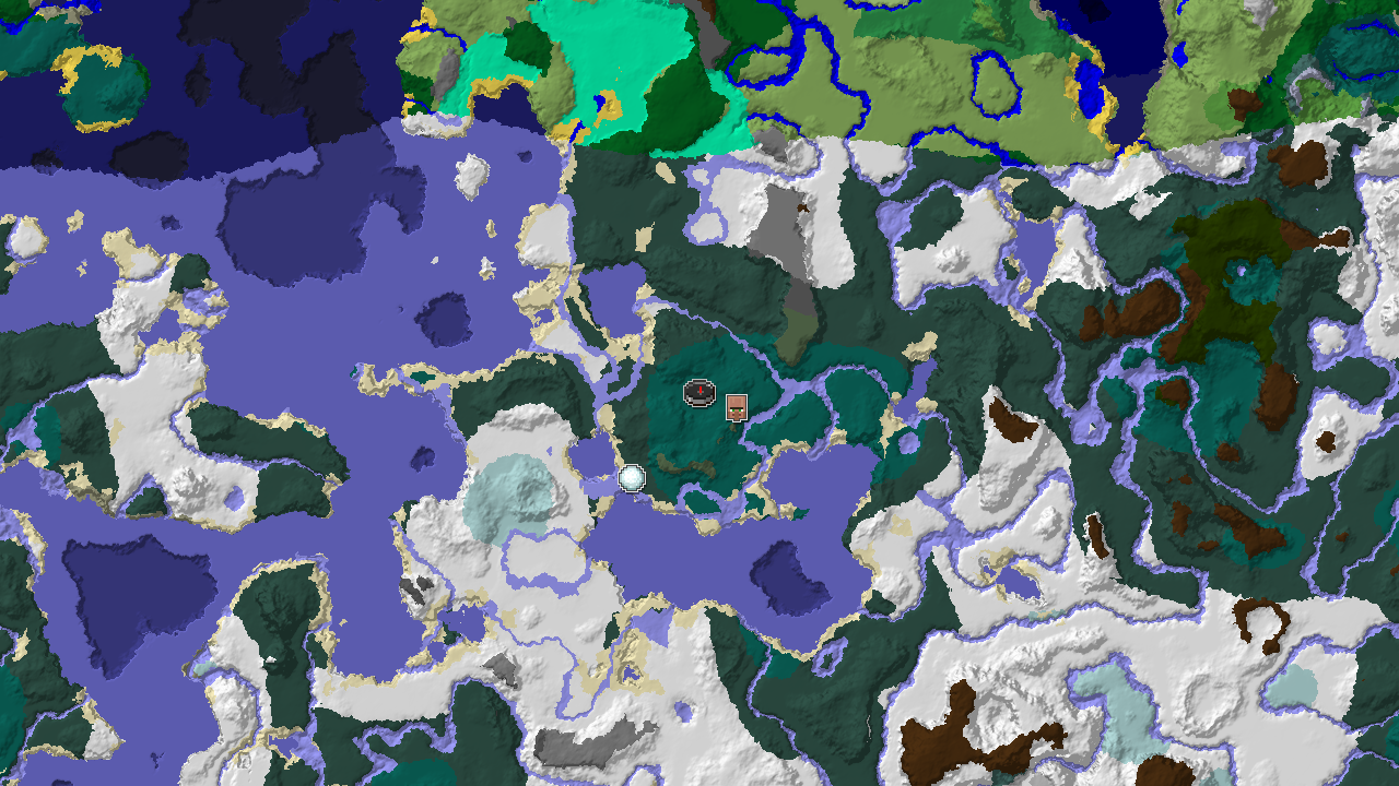 Spawn in Taiga with Windswept Forest Peaks Nearby