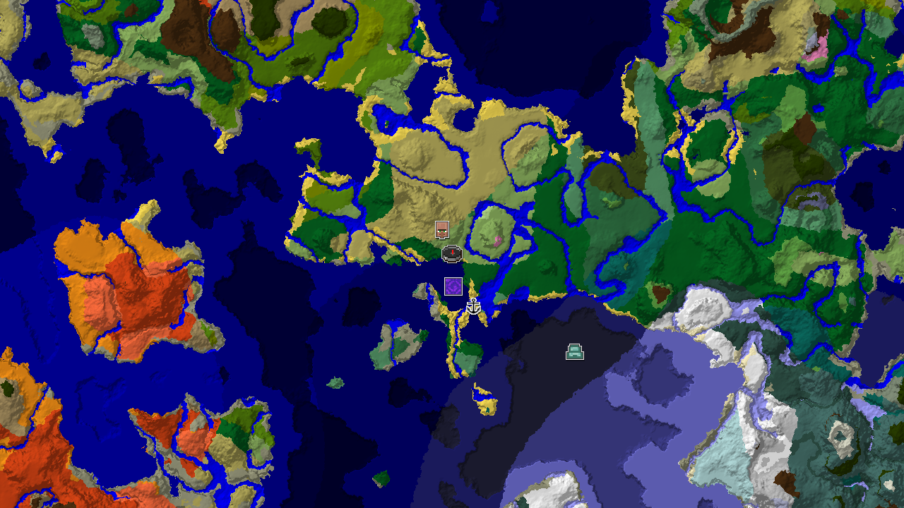 Waterside Village Spawn with Nearby Ruined Portal