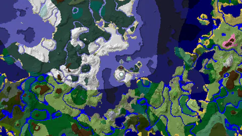 Spawn in Snowy Plains With an Ocean Monument Nearby