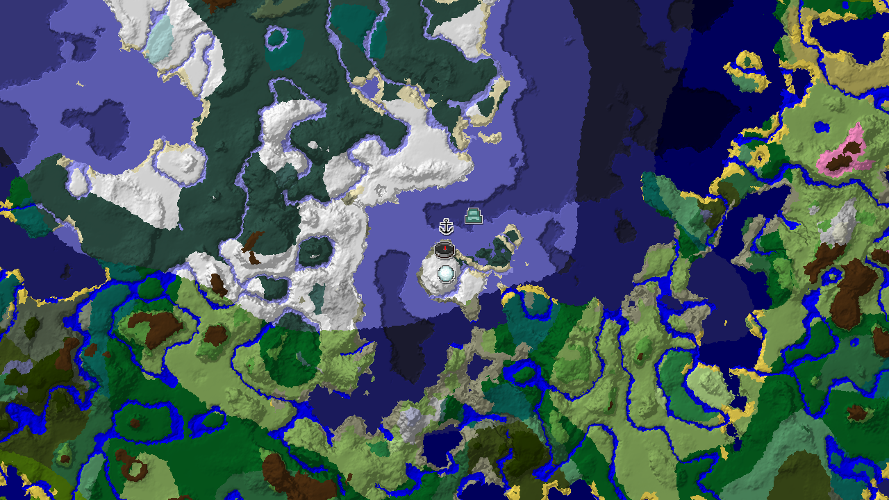 Spawn in Snowy Plains With an Ocean Monument Nearby