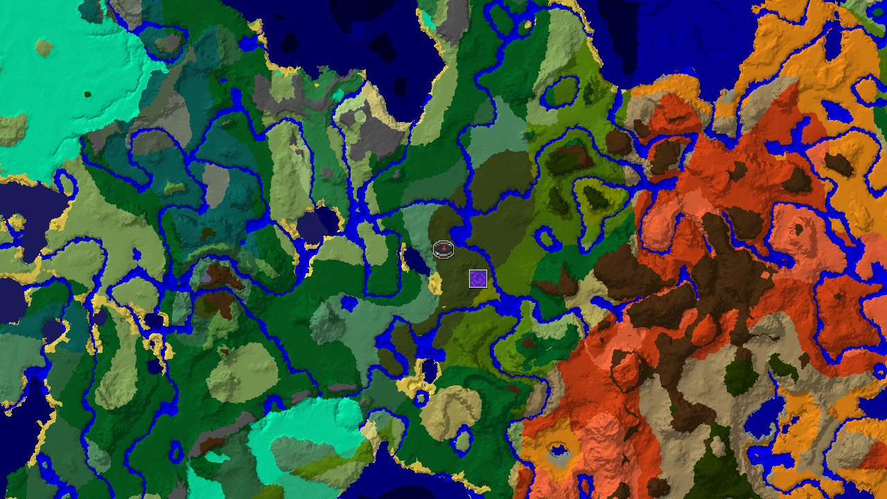 Coastal Dark Forest with Nearby Jungle and Badlands