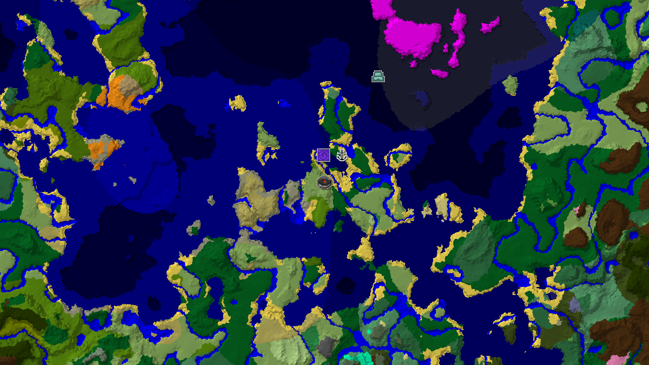 Spawn Near a Mushroom Fields Isle and Many Oceans
