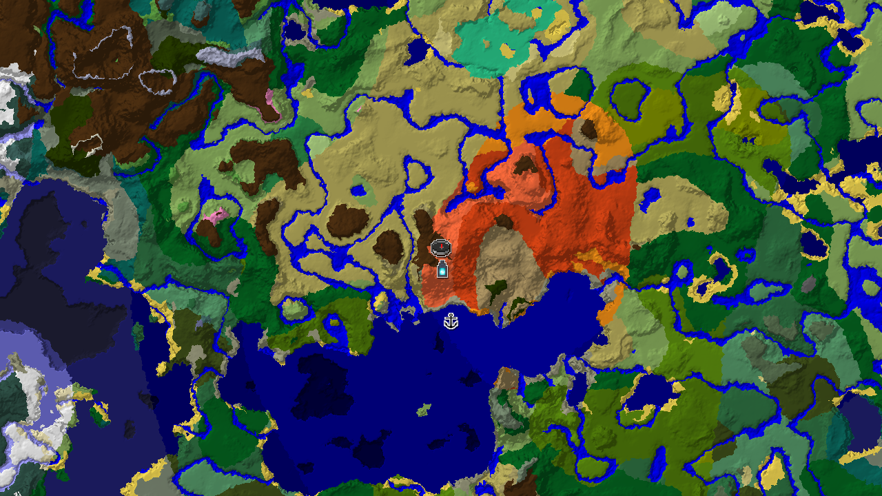 Eroded Badlands Spawn with Nearby Ancient City