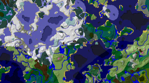 Frozen Start, Monument, and Igloo Near Spawn