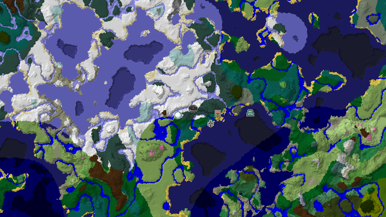 Frozen Start, Monument, and Igloo Near Spawn