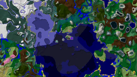 Ancient City near Spawn with Ocean and Taiga Biomes