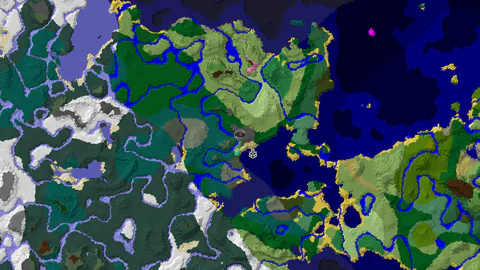 Windswept Hills Spawn with Diverse Biomes Nearby