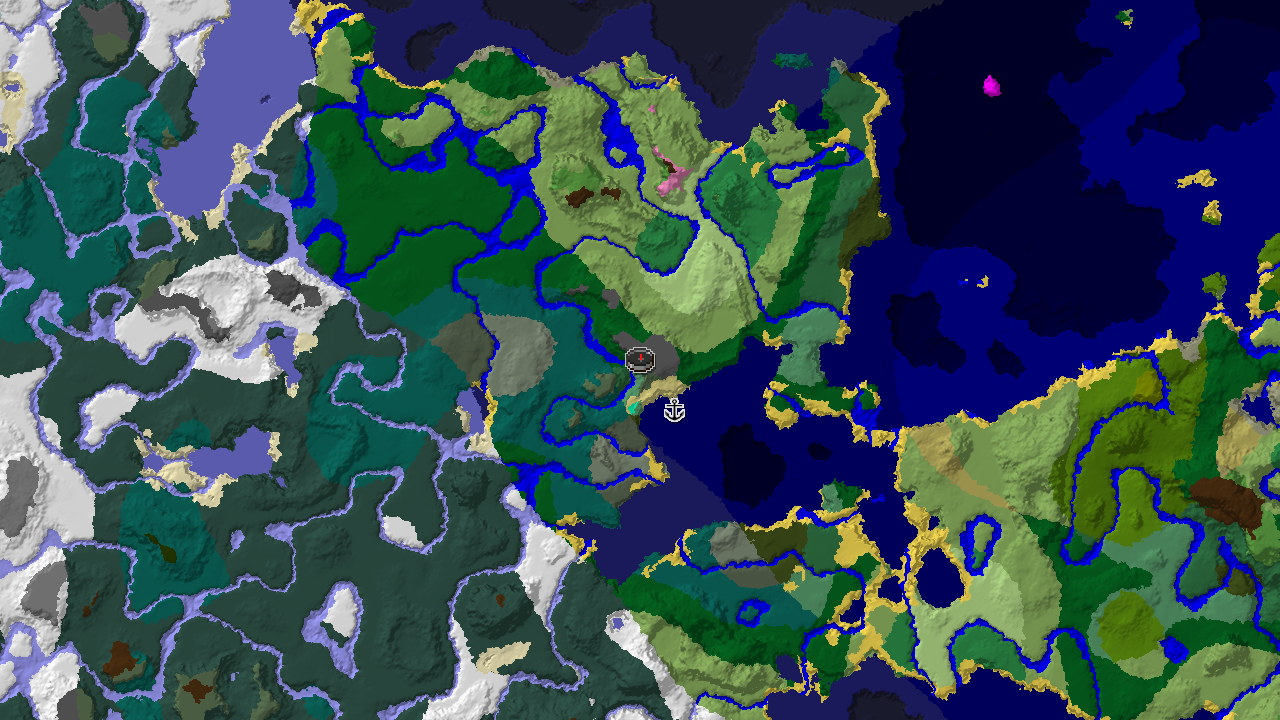 Windswept Hills Spawn with Diverse Biomes Nearby