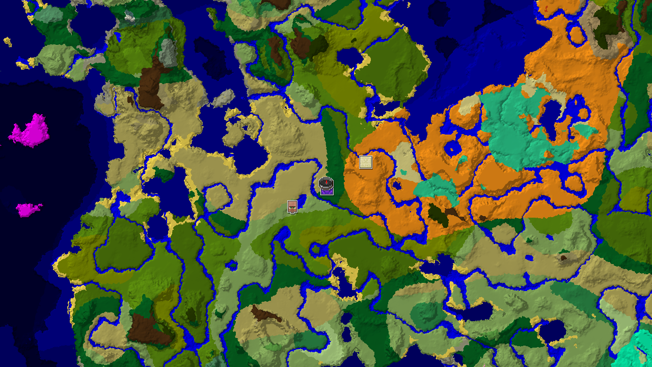 Spawn in a Forest, with a Desert Pyramid and Jungles nearby