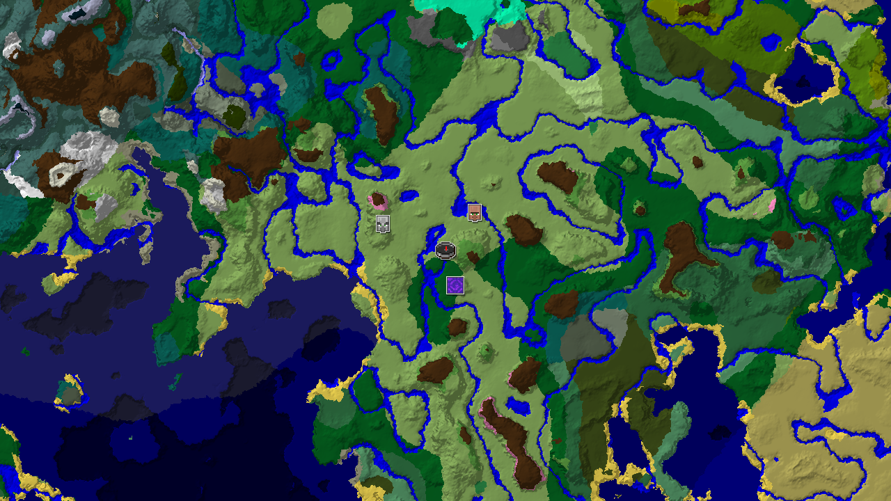 Waterside Village and Ruined Portal Near Spawn