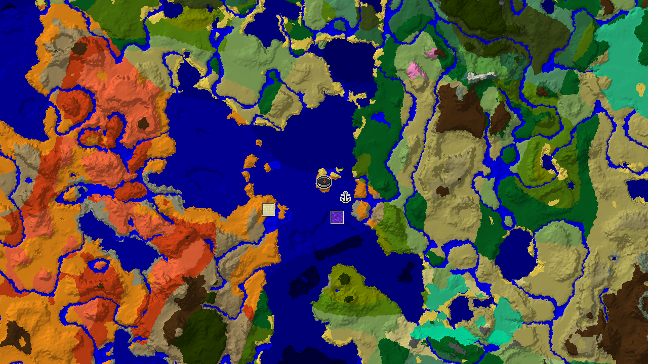 Desert Spawn with Nearby Jungle and Badlands Biomes
