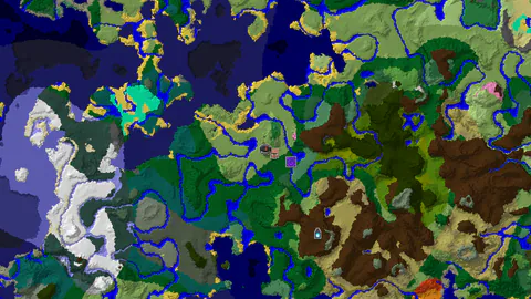 Spawn in Plains with a Village and Rare Biomes Near