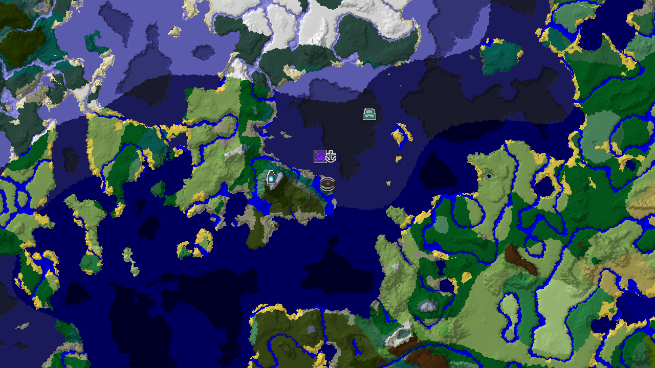 Ancient City Near Spawn in a Cold Ocean World