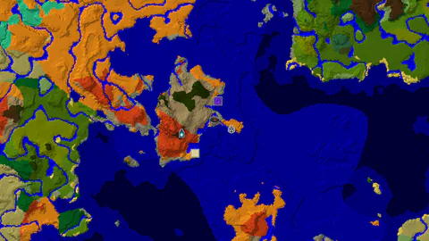 Desert Spawn with Nearby Badlands and Ancient City