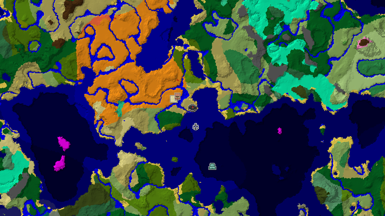 Savanna Spawn with Coastal Village and Desert Pyramid