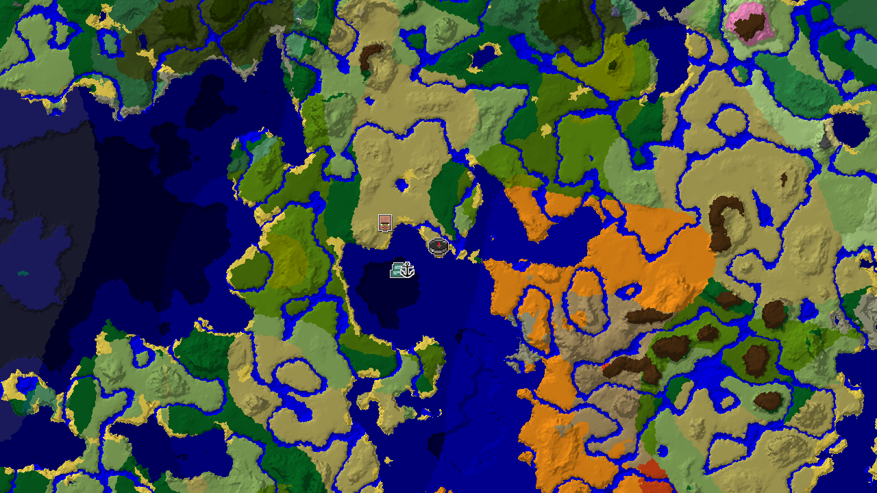 Ocean Monument, Jungle, and Badlands Near Savanna Spawn