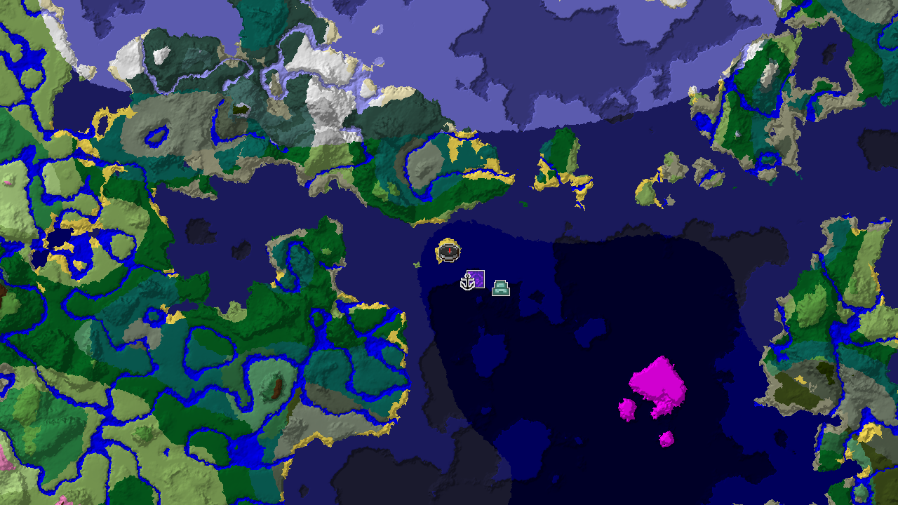 Ocean Monument Near Spawn in a Cold Ocean World