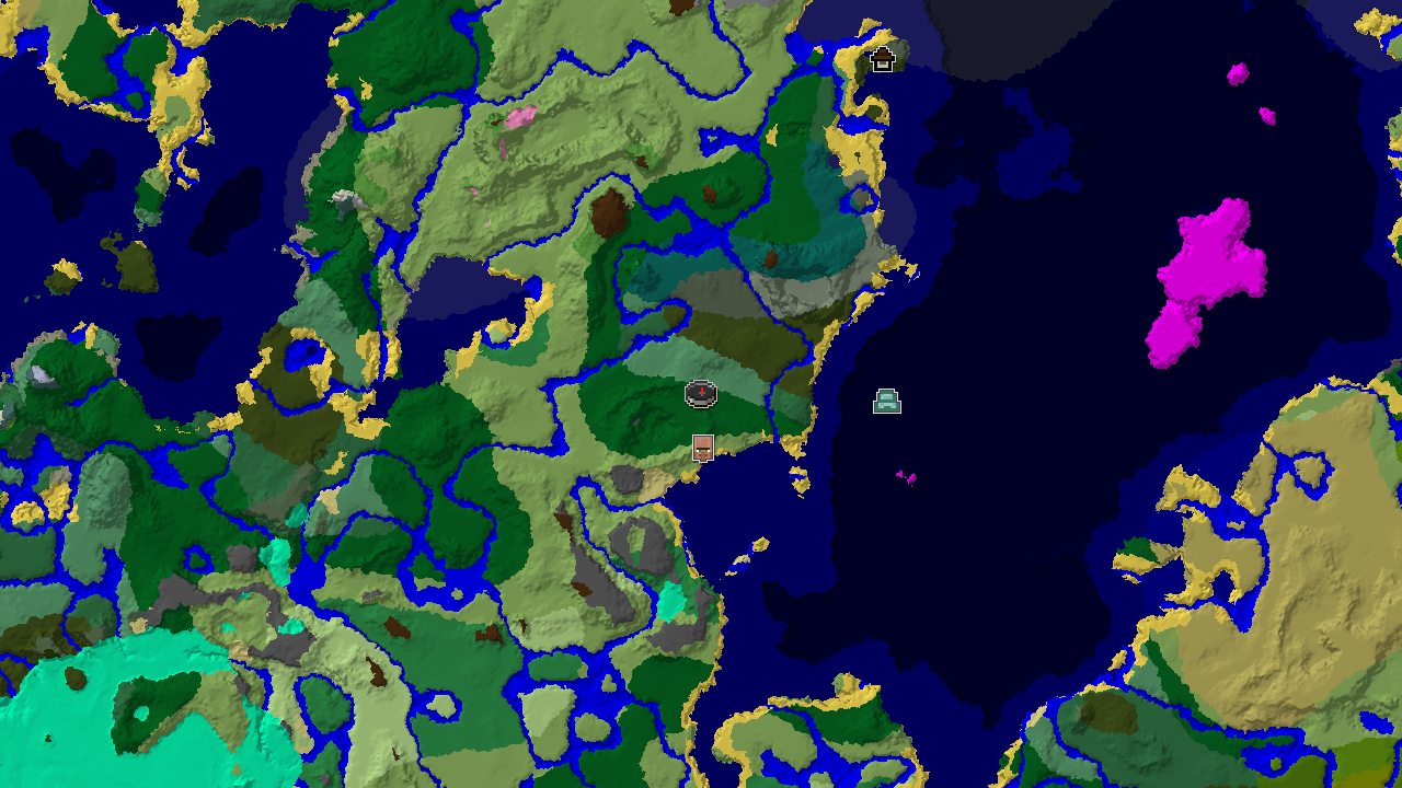 Woodland Mansion and Village Near a Diverse Spawn