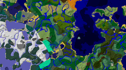 Ocean Monument Near Spawn in a Diverse Forest World