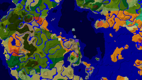 Wooded Badlands Spawn with Nearby Ocean and Desert Loot