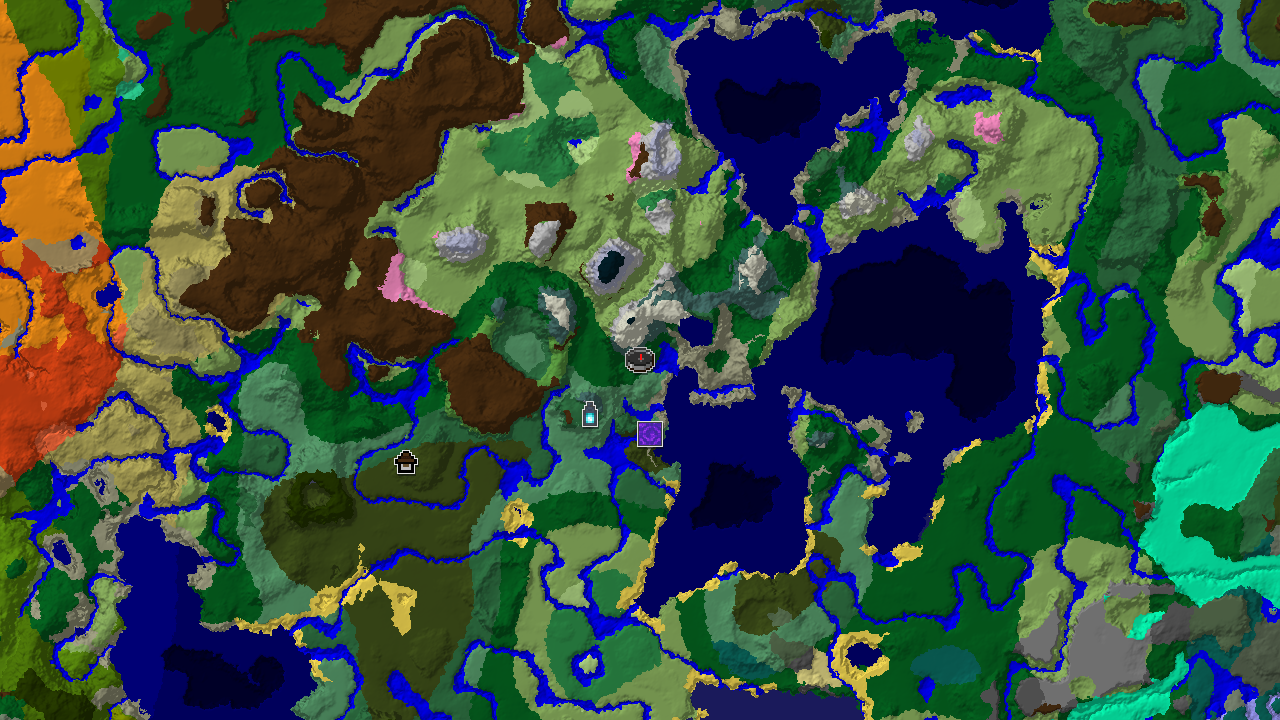 Ancient City at Spawn with Mountain and Forest Vistas