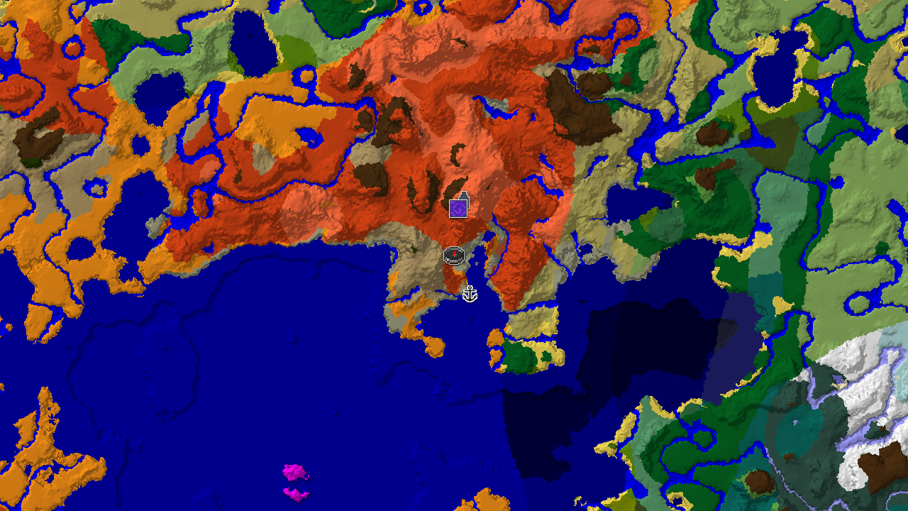 Badlands Spawn with a Nearby Ancient City and Shipwreck