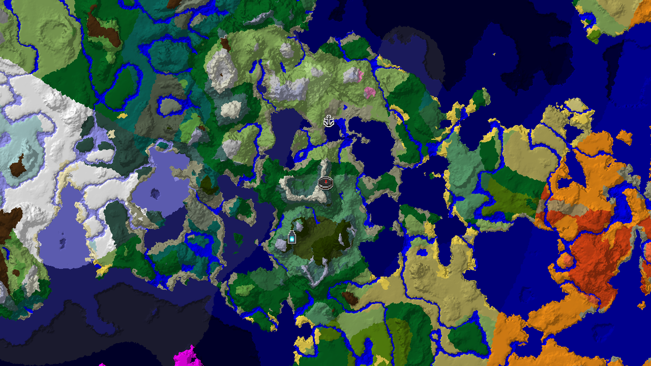 Spawn in a Grove Near Ancient City and Shipwreck