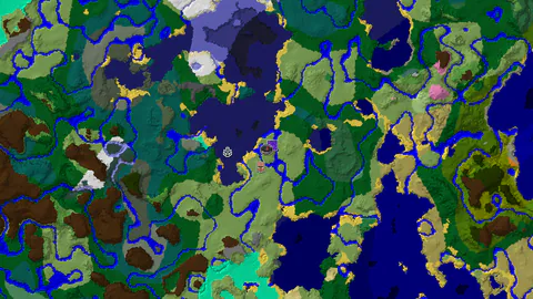 Spawn Near a Waterside Village and Ruined Portal