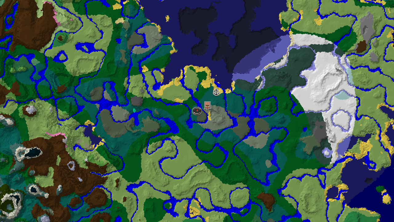 Taiga Spawn with a Waterside Village Nearby