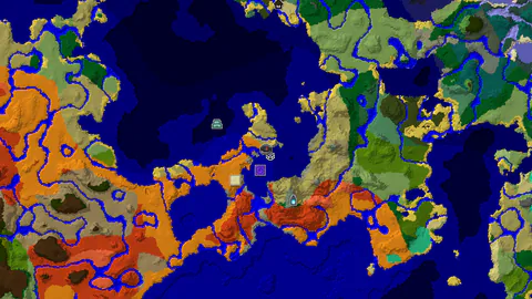 Ancient City Near Spawn, Badlands and Desert Biomes