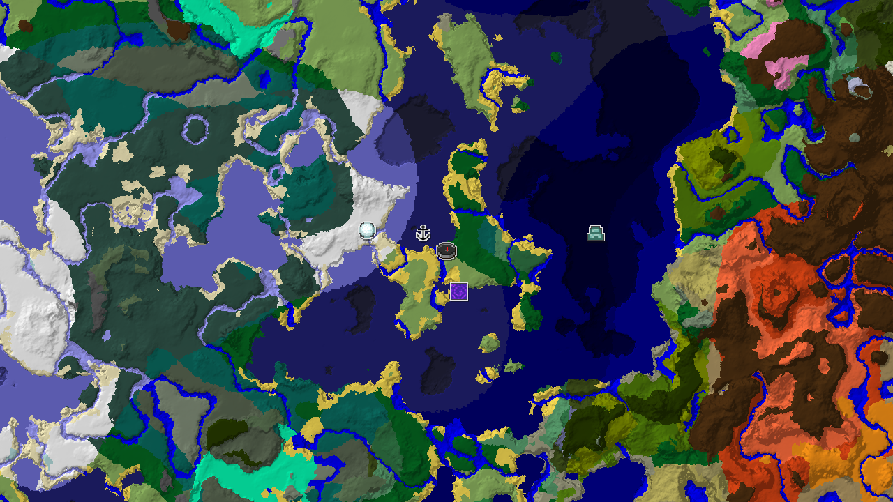 Ocean Monument Near Spawn in a Plains and Cold Ocean World