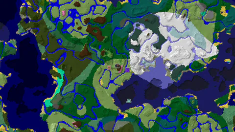 Spawn Near a Cherry Grove, Village, and Ruined Portal