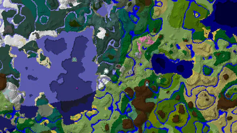 Ancient City Near Spawn in a Cold, Forested Land
