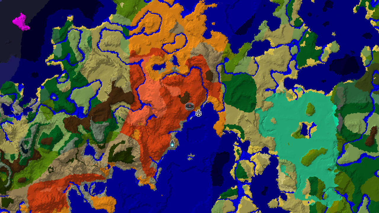 Badlands Spawn with a Nearby Ancient City and Warm Ocean
