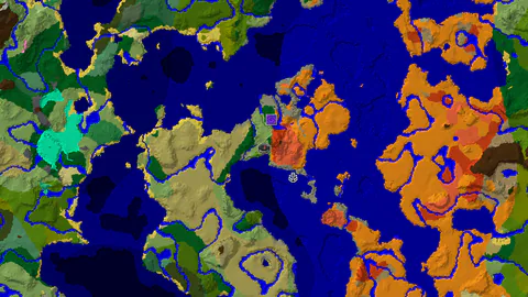 Eroded Badlands and Warm Ocean Near Spawn
