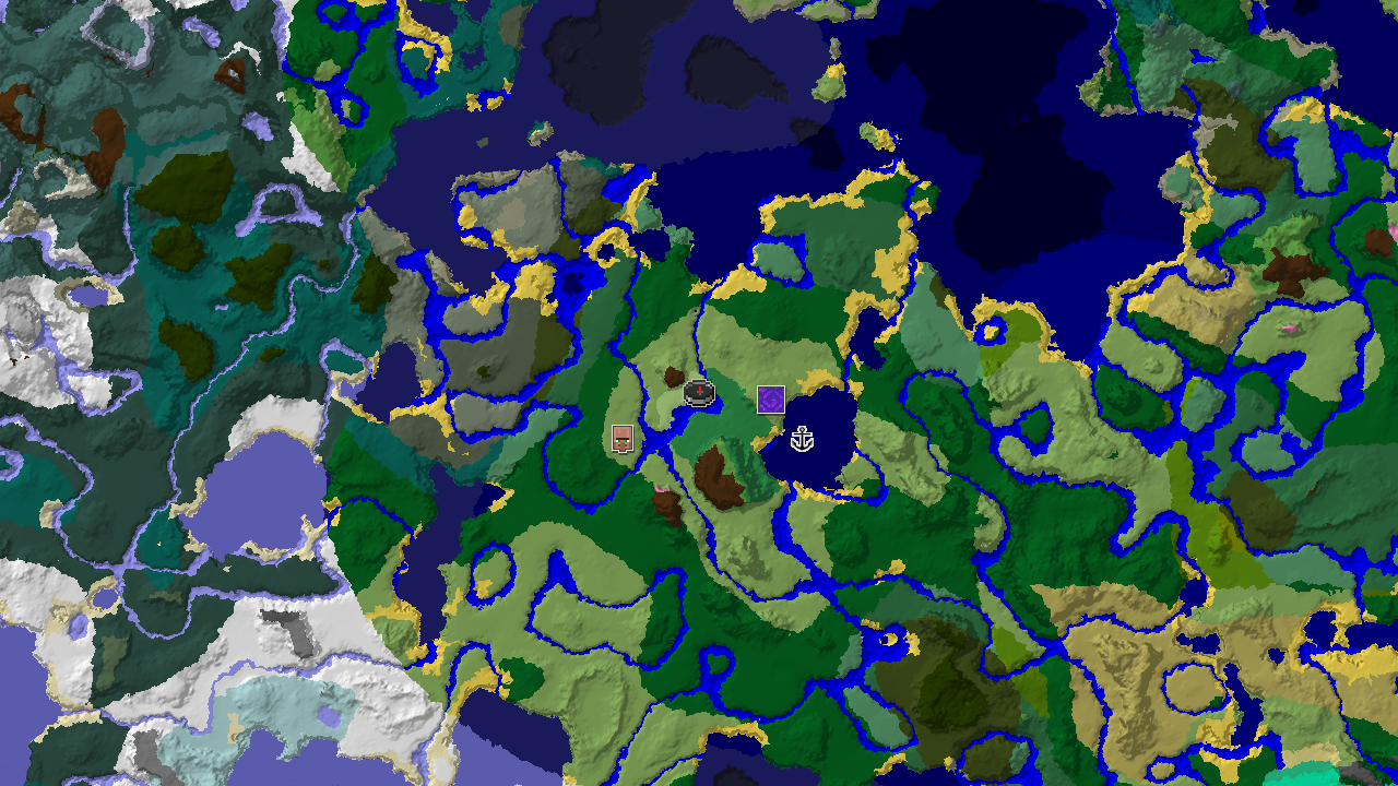 Flower Forest and River Merge Near Spawn