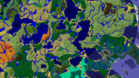 Waterside Village, Ruined Portal, and Jungle Near Spawn