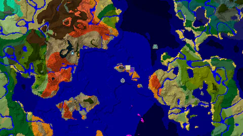 Desert Spawn with Nearby Badlands and Ancient City