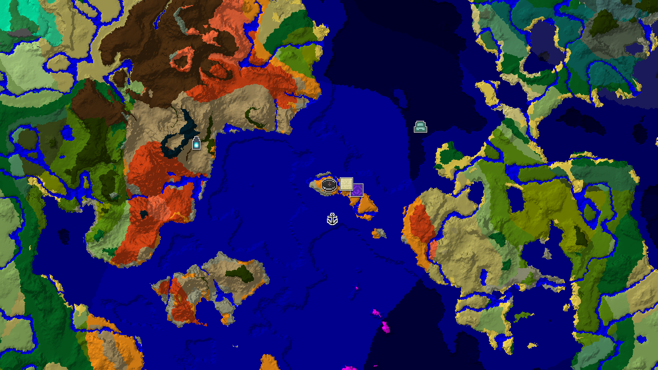 Desert Spawn with Nearby Badlands and Ancient City