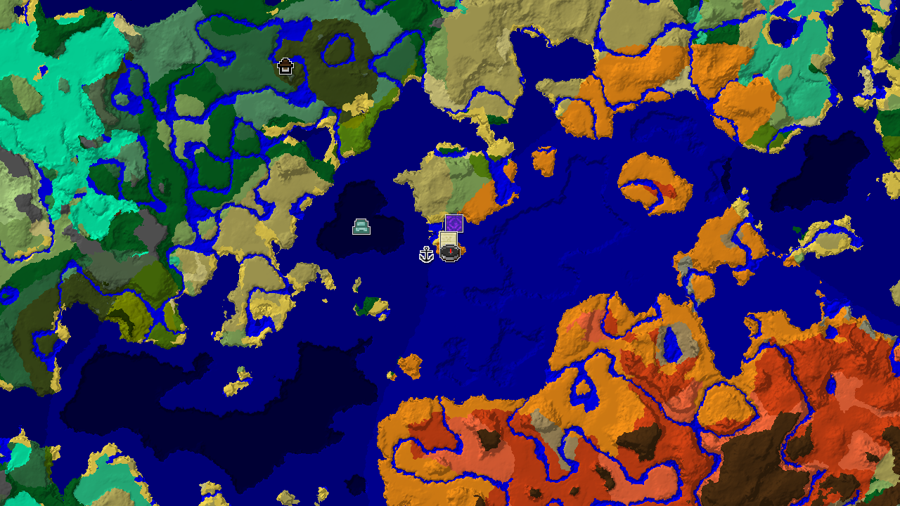Desert Spawn with Nearby Structures and Warm Oceans