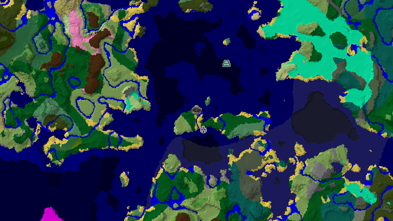 Ocean Monument Near Spawn in a Varied Coastal World