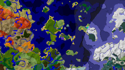 Jungle Spawn with Ocean Monument and Jungle Temple Nearby