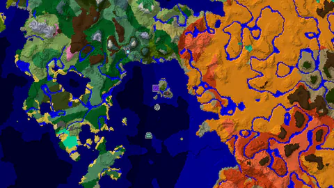 Jungle Plateau with a Nearby Ancient City
