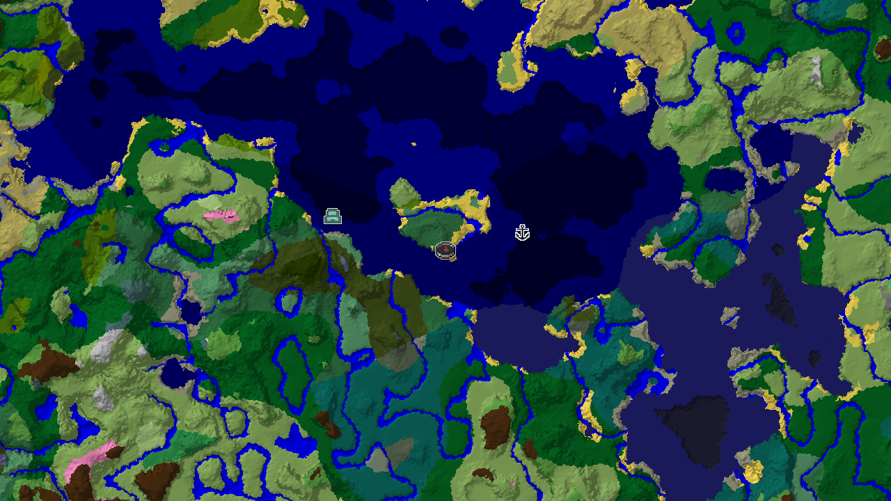 Ocean Monument and Dark Forest Near Birch Spawn