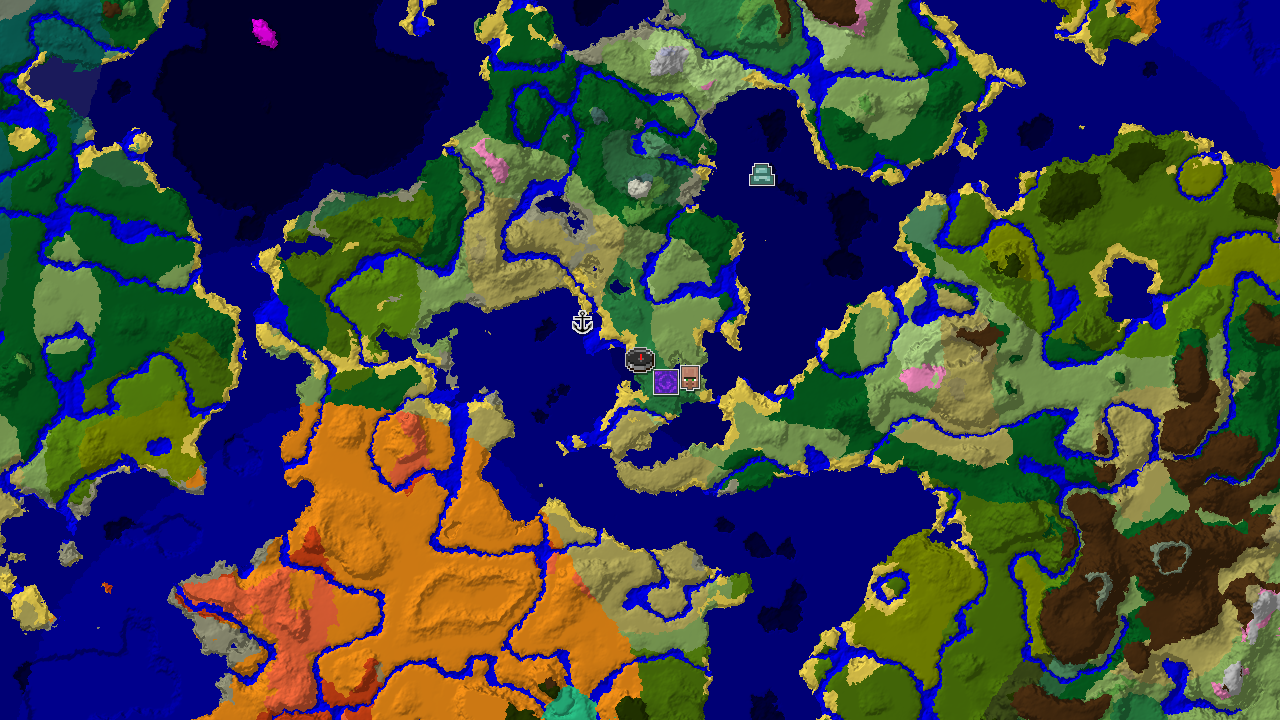 A 2D biome map centered on the spawn point (72, -56) in a Flower Forest, showing markers for a village at (272, 16) and a ruined portal at (176, 32).